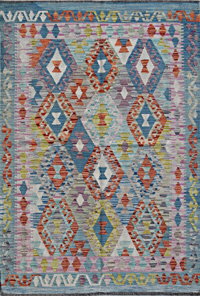 Handmade Afghan Maimana Kilim | 191 x 127 cm | 6'3" x 4'2" - Najaf Rugs & Textile