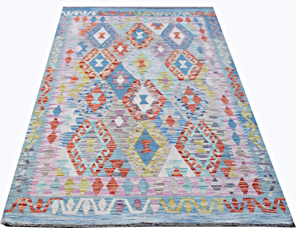Handmade Afghan Maimana Kilim | 191 x 127 cm | 6'3" x 4'2" - Najaf Rugs & Textile