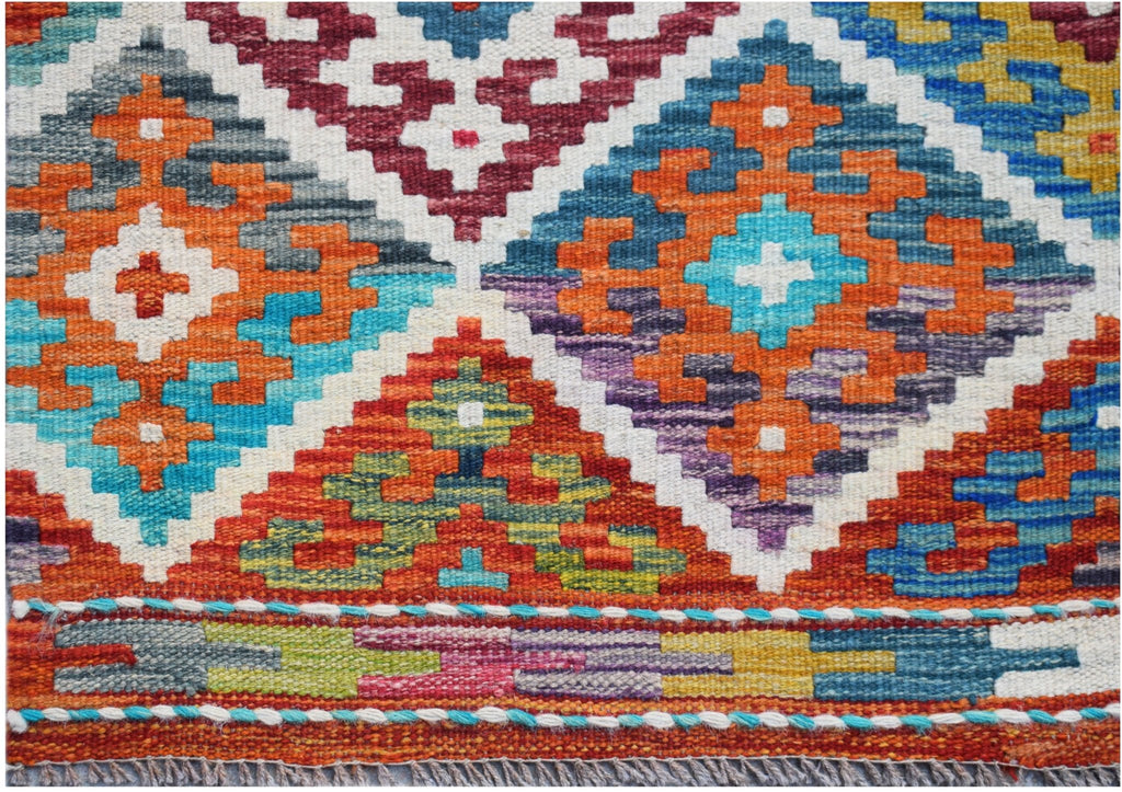 Handmade Afghan Maimana Kilim | 192 x 152 cm | 6'4" x 5' - Najaf Rugs & Textile