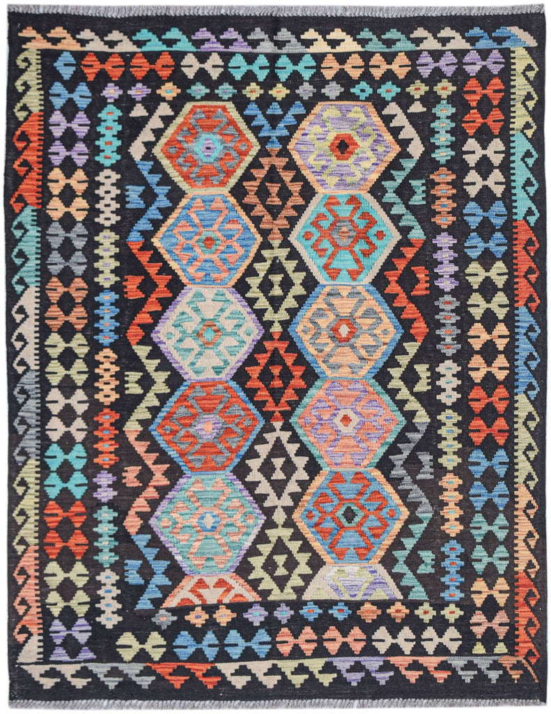 Handmade Afghan Maimana Kilim | 192 x 153 cm | 6'4" x 5' - Najaf Rugs & Textile