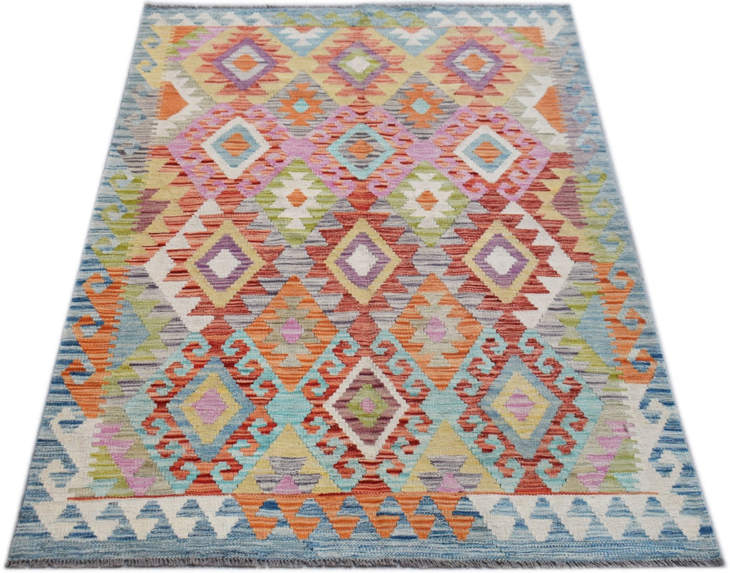 Handmade Afghan Maimana Kilim | 193 x 136 cm | 6'4" x 4'6" - Najaf Rugs & Textile