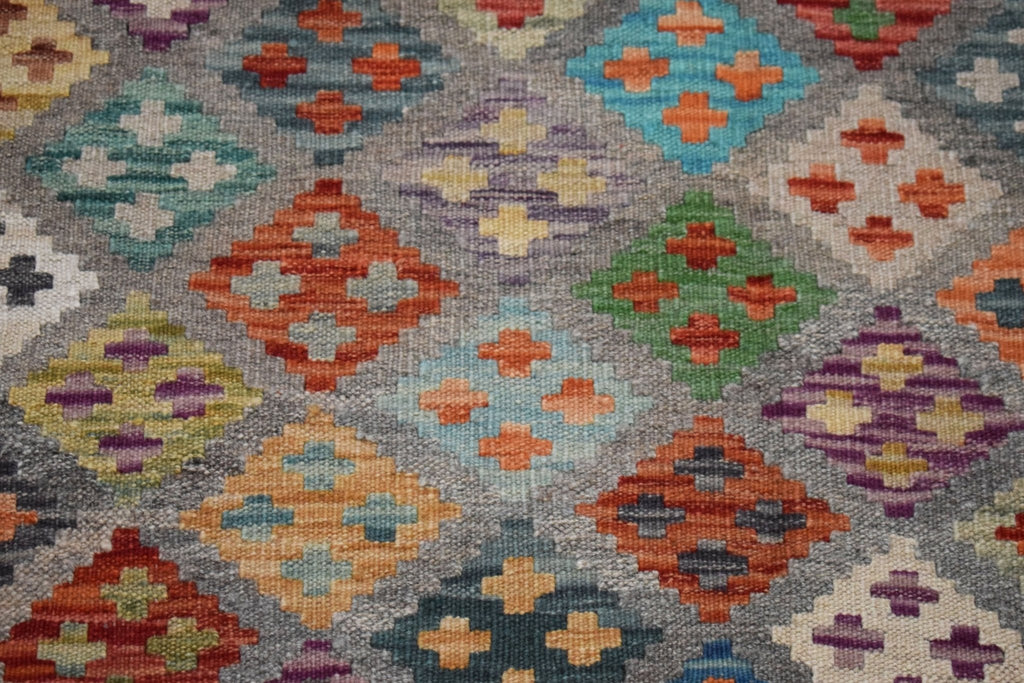 Handmade Afghan Maimana Kilim | 194 x 154 cm | 6'6" x 5'1" - Najaf Rugs & Textile