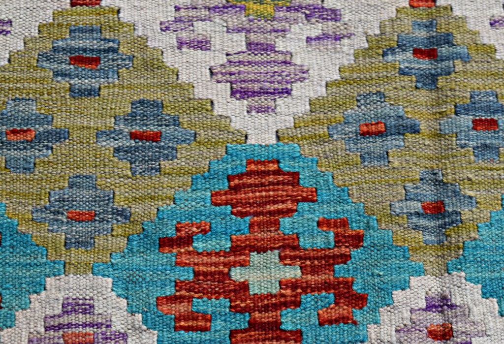 Handmade Afghan Maimana Kilim | 195 x 159 cm | 6'5" x 5'3" - Najaf Rugs & Textile