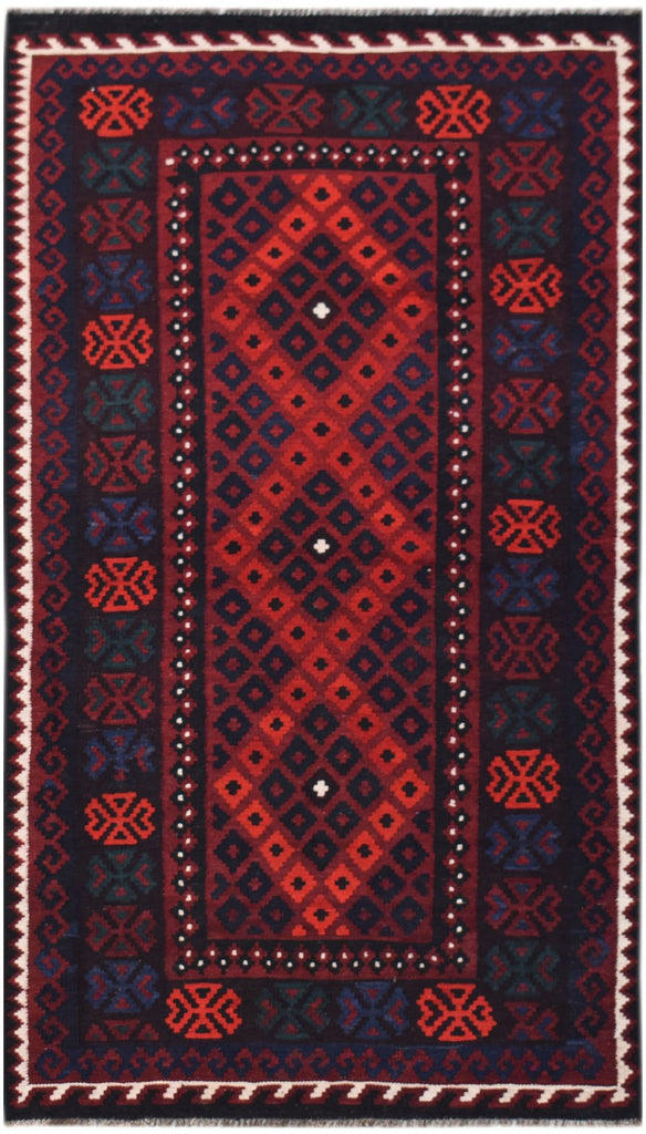 Handmade Afghan Maimana Kilim | 196 x 104 cm | 6'5" x 3'5" - Najaf Rugs & Textile