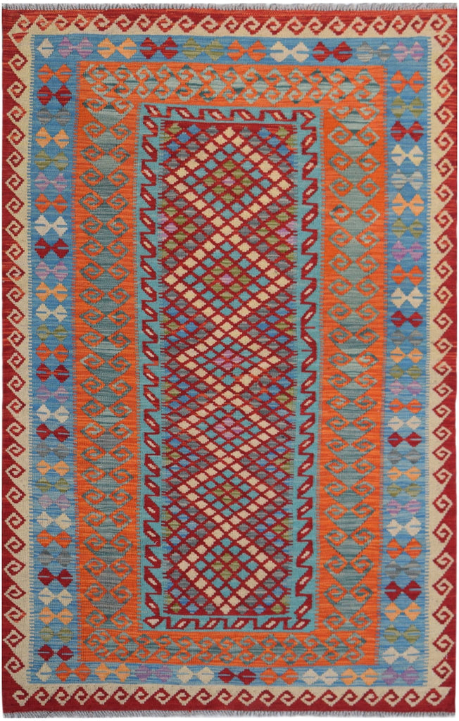 Handmade Afghan Maimana Kilim | 196 x 124 cm | 6' x 4'1" - Najaf Rugs & Textile