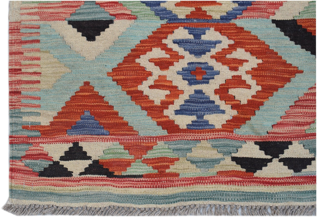 Handmade Afghan Maimana Kilim | 196 x 148 cm | 6'6" x 4'10" - Najaf Rugs & Textile