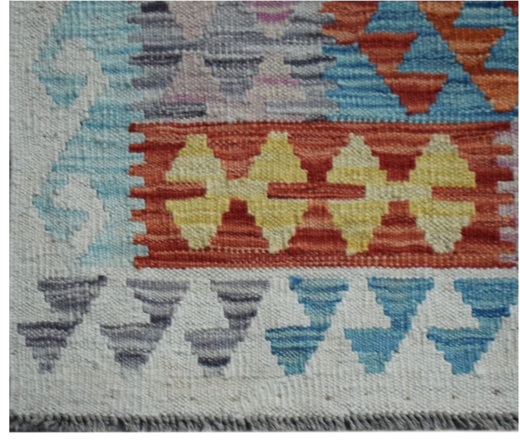 Handmade Afghan Maimana Kilim | 196 x 149 cm | 6'5" x 4'11" - Najaf Rugs & Textile