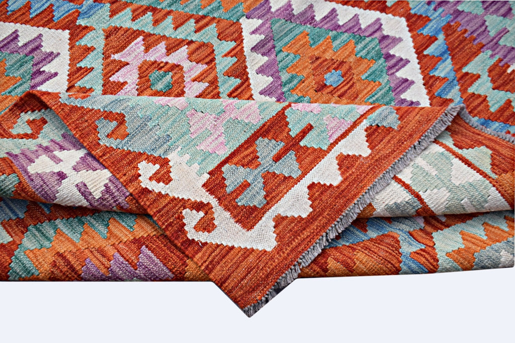 Handmade Afghan Maimana Kilim | 196 x 157 cm | 6'6" x 5'2" - Najaf Rugs & Textile