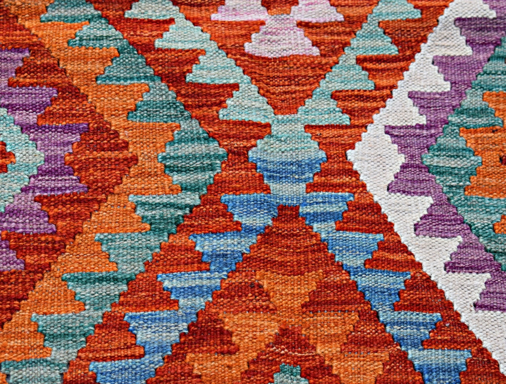 Handmade Afghan Maimana Kilim | 196 x 157 cm | 6'6" x 5'2" - Najaf Rugs & Textile