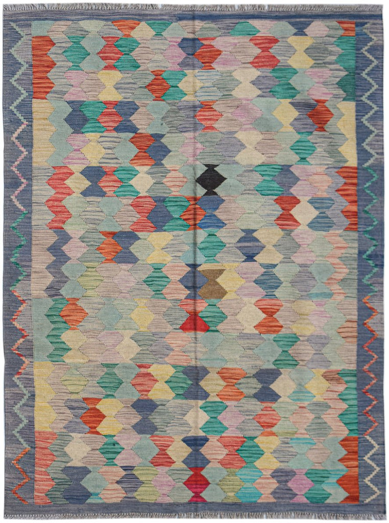 Handmade Afghan Maimana Kilim | 197 x 147 cm | 6'6" x 4'10" - Najaf Rugs & Textile