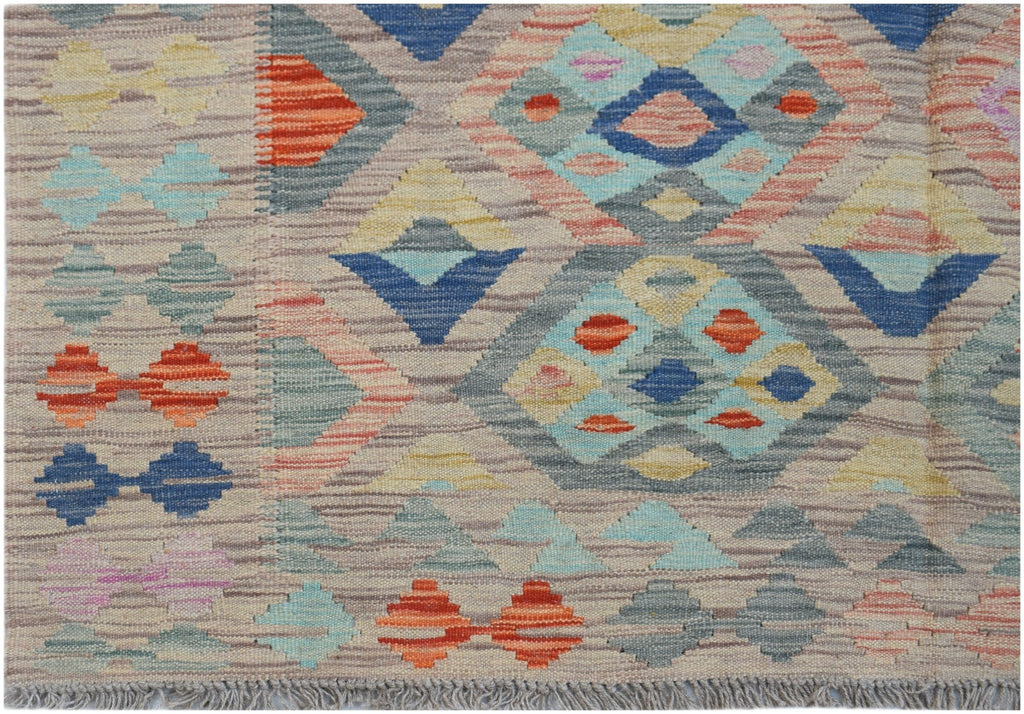 Handmade Afghan Maimana Kilim | 198 x 149 cm | 6'6" x 4'11" - Najaf Rugs & Textile