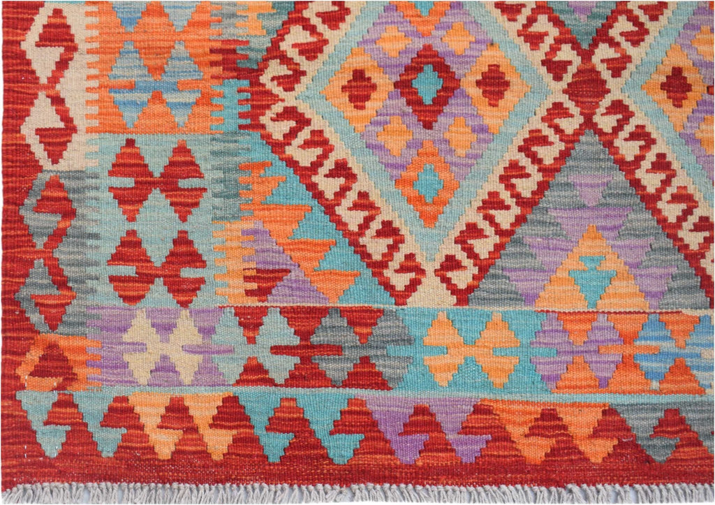 Handmade Afghan Maimana Kilim | 199 x 125 cm | 6'7" x 4'2" - Najaf Rugs & Textile