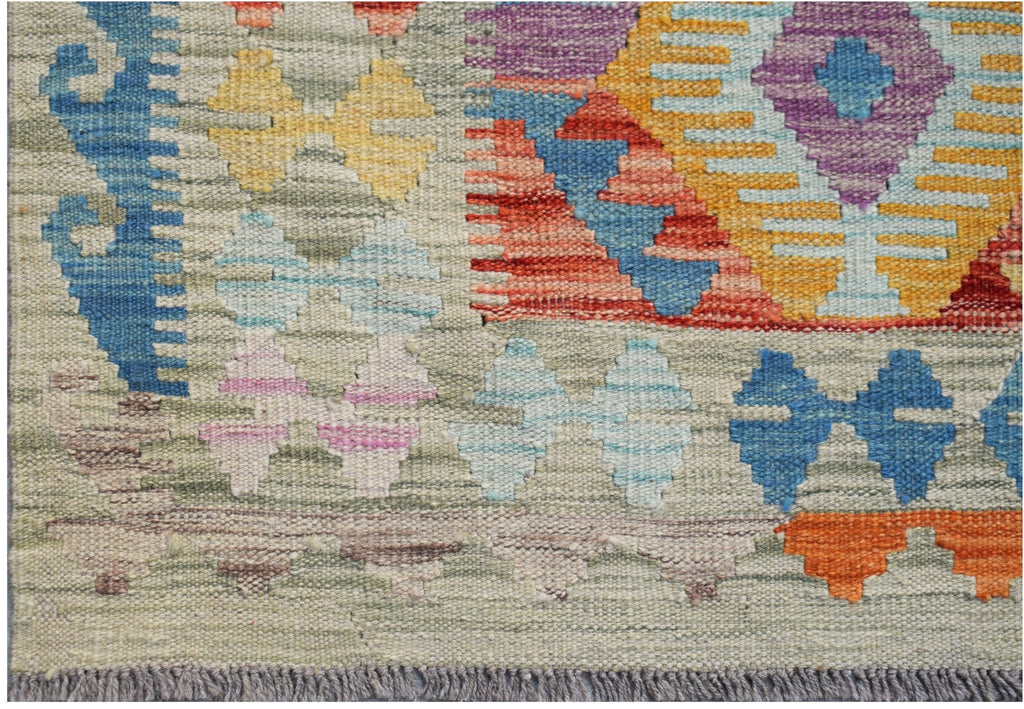 Handmade Afghan Maimana Kilim | 199 x 152 cm | 6'7" x 5' - Najaf Rugs & Textile