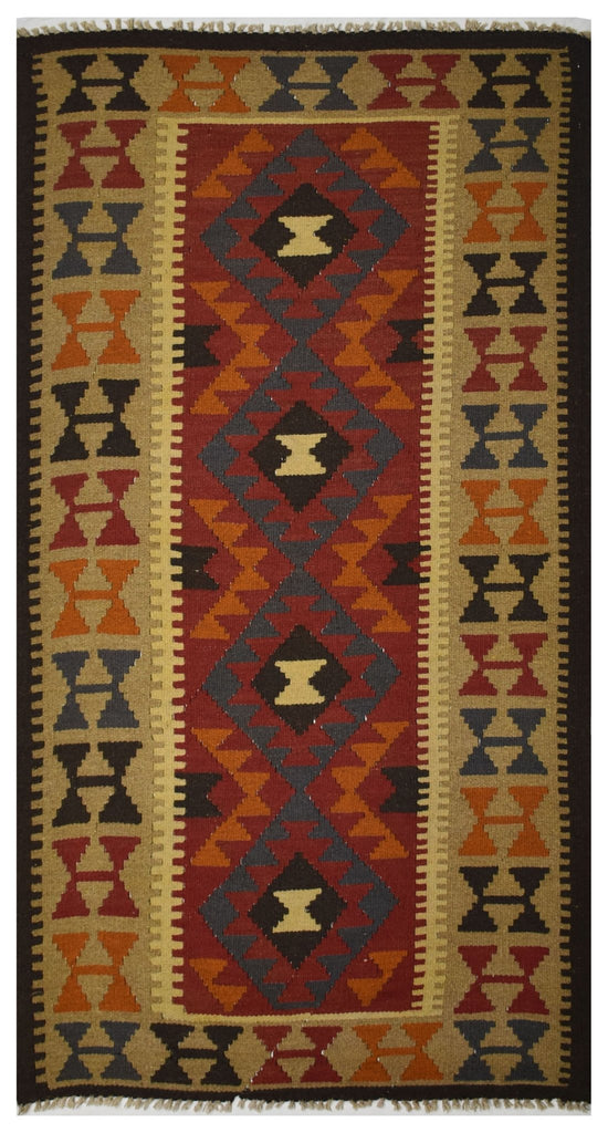 Handmade Afghan Maimana Kilim | 200 x 108 cm | 6'5" x 3'5" - Najaf Rugs & Textile