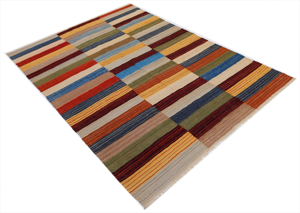 Handmade Afghan Maimana Kilim | 200 x 145 cm | 6'7" x 4'9" - Najaf Rugs & Textile