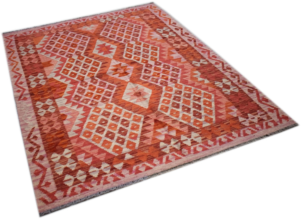 Handmade Afghan Maimana Kilim | 200 x 155 cm | 6'7" x 5'2" - Najaf Rugs & Textile