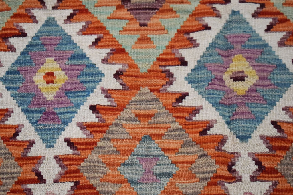 Handmade Afghan Maimana Kilim | 200 x 157 cm | 6'7" x 5'2" - Najaf Rugs & Textile