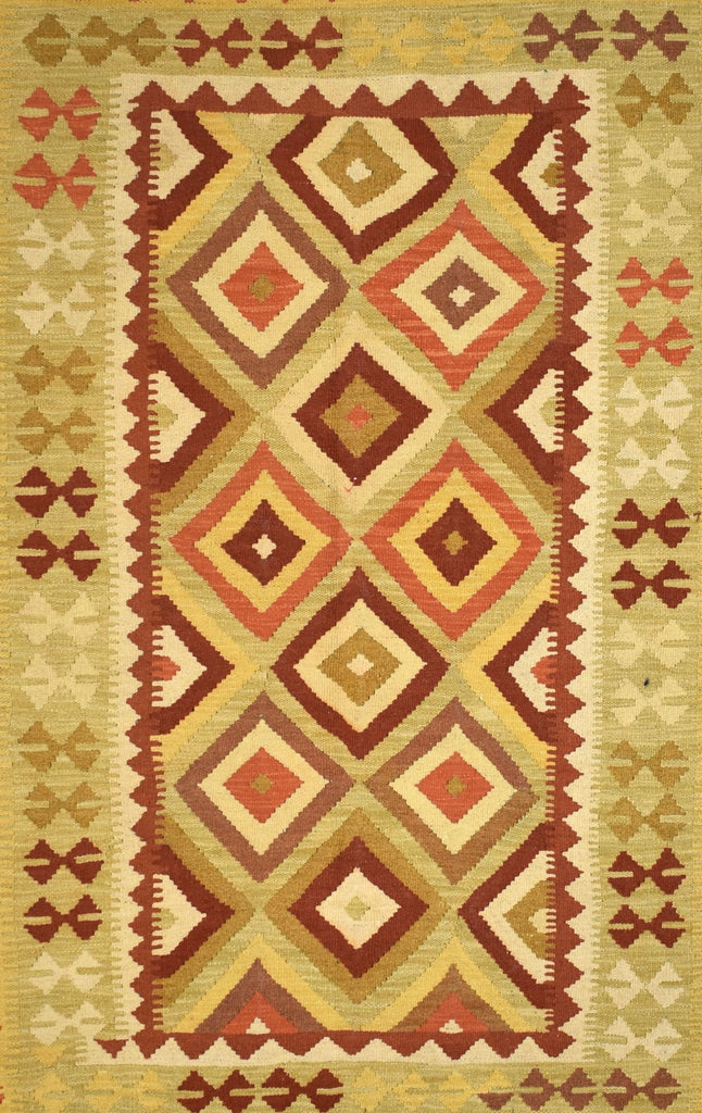 Handmade Afghan Maimana Kilim | 201 x 148 cm | 6'5" x 4'7" - Najaf Rugs & Textile