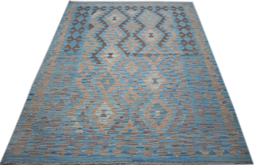 Handmade Afghan Maimana Kilim | 201 x 151 cm | 6'7" x 5' - Najaf Rugs & Textile