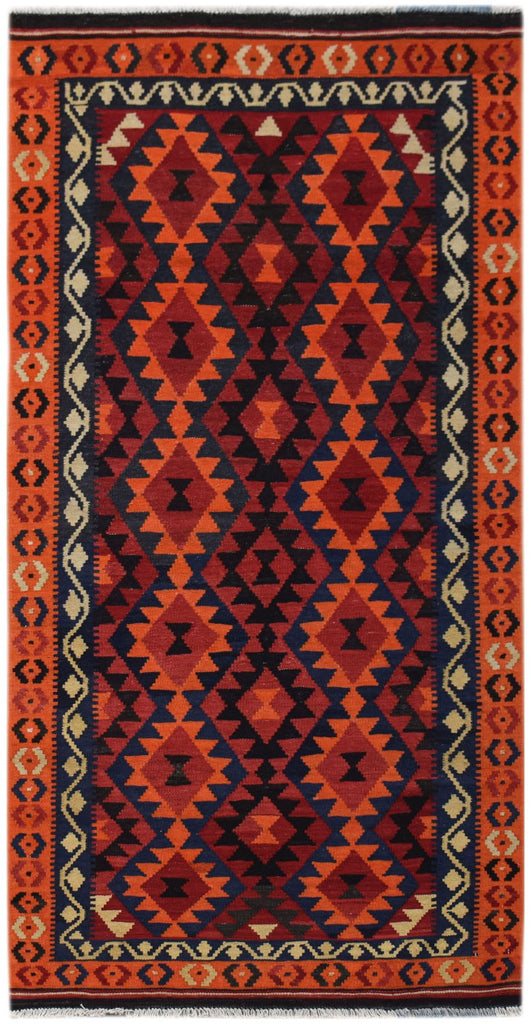Handmade Afghan Maimana Kilim | 210 x 104 cm | 6'11" x 3'5" - Najaf Rugs & Textile