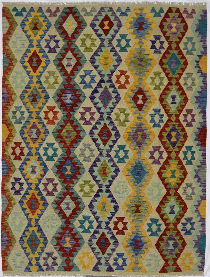 Handmade Afghan Maimana Kilim | 231 x 174 cm | 7'5" x 5'7" - Najaf Rugs & Textile