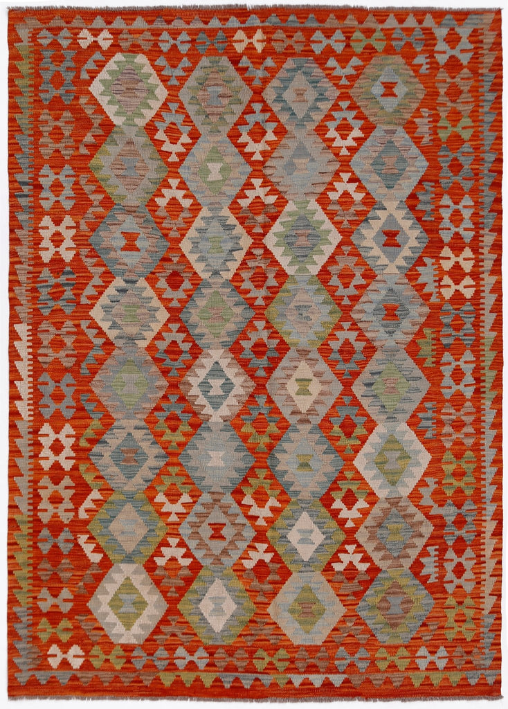 Handmade Afghan Maimana Kilim | 234 x 171 cm | 7'8" x 5'8" - Najaf Rugs & Textile