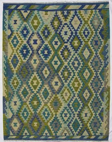 Handmade Afghan Maimana Kilim | 236 x 183 cm | 7'7" x 6' - Najaf Rugs & Textile