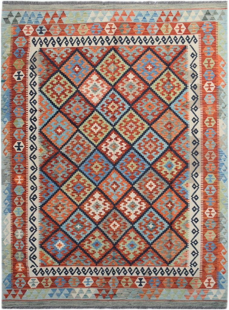 Handmade Afghan Maimana Kilim | 240 x 178 cm | 7'11" x 5'10" - Najaf Rugs & Textile