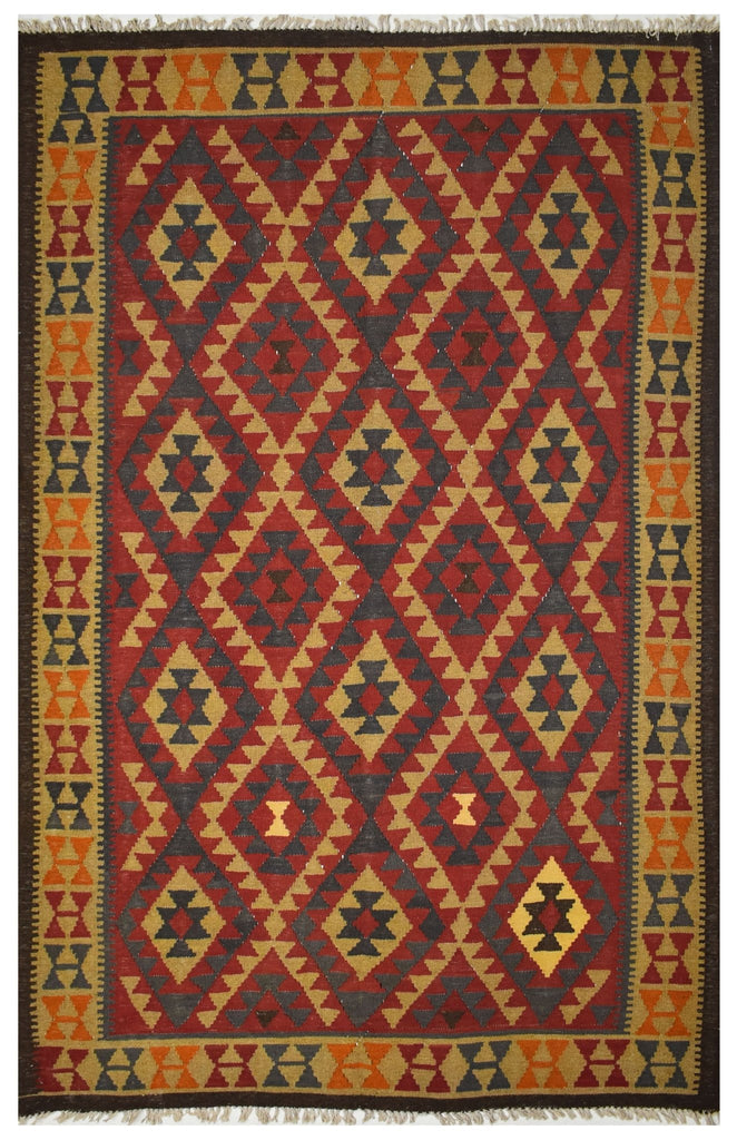 Handmade Afghan Maimana Kilim | 245 x 158 cm | 8' x 5'1" - Najaf Rugs & Textile