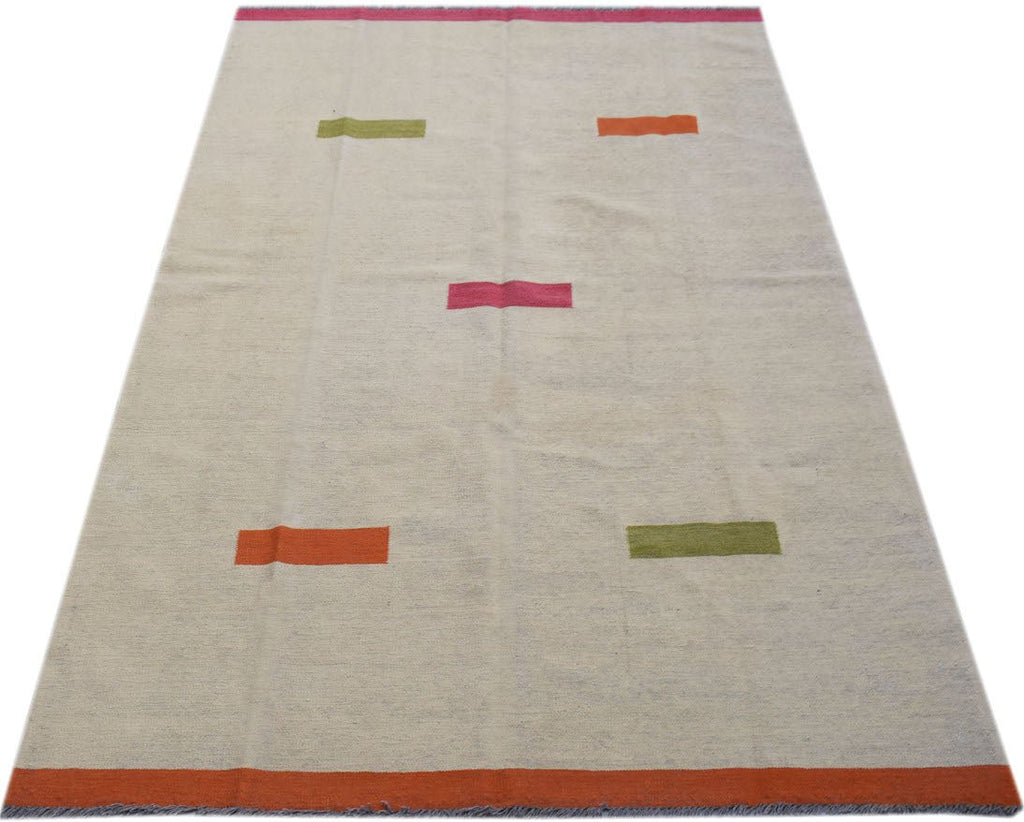 Handmade Afghan Maimana Kilim | 245 x 162 cm | 8'1" x 5'4" - Najaf Rugs & Textile