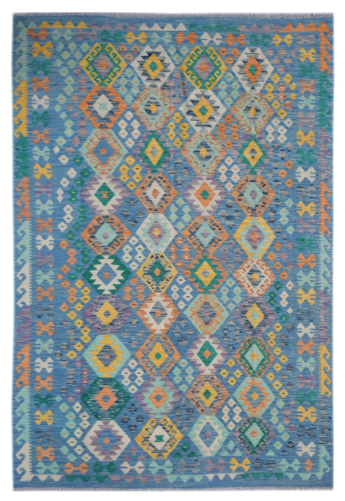 Handmade Afghan Maimana Kilim | 246 x 175 cm | 8'1" x 5'9" - Najaf Rugs & Textile