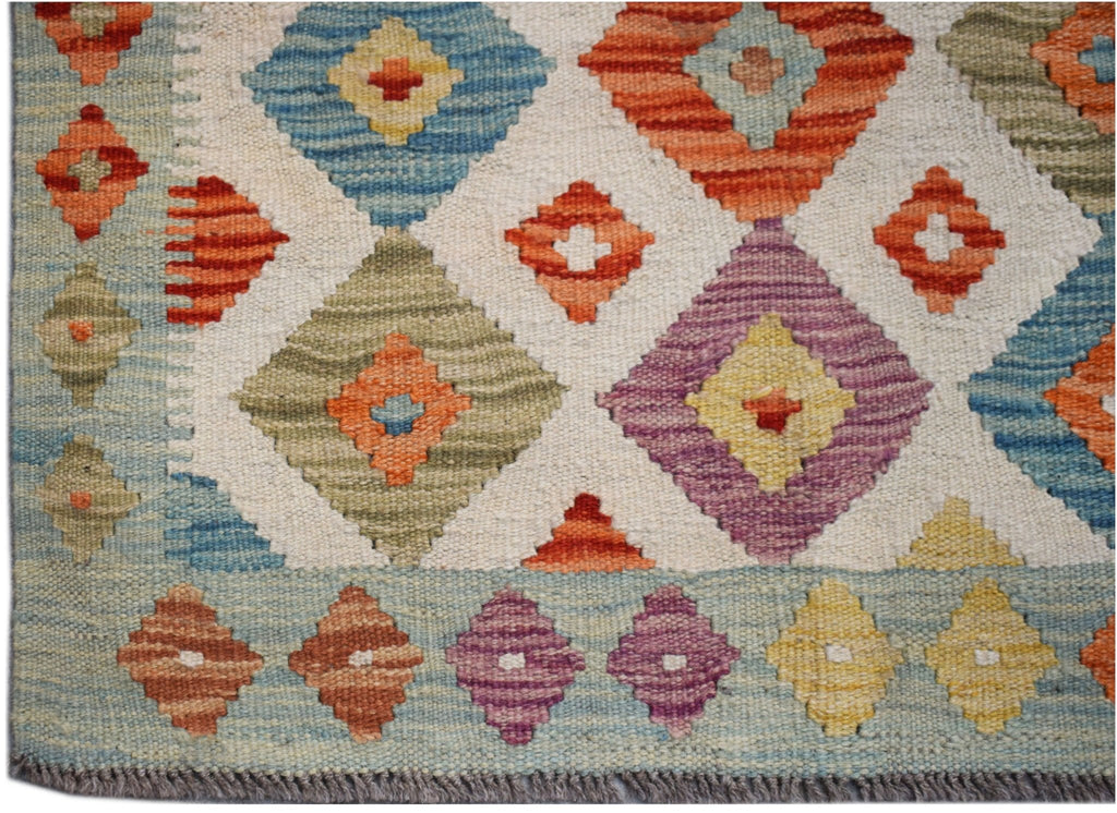 Handmade Afghan Maimana Kilim | 247 x 176 cm | 8'2" x 5'9" - Najaf Rugs & Textile