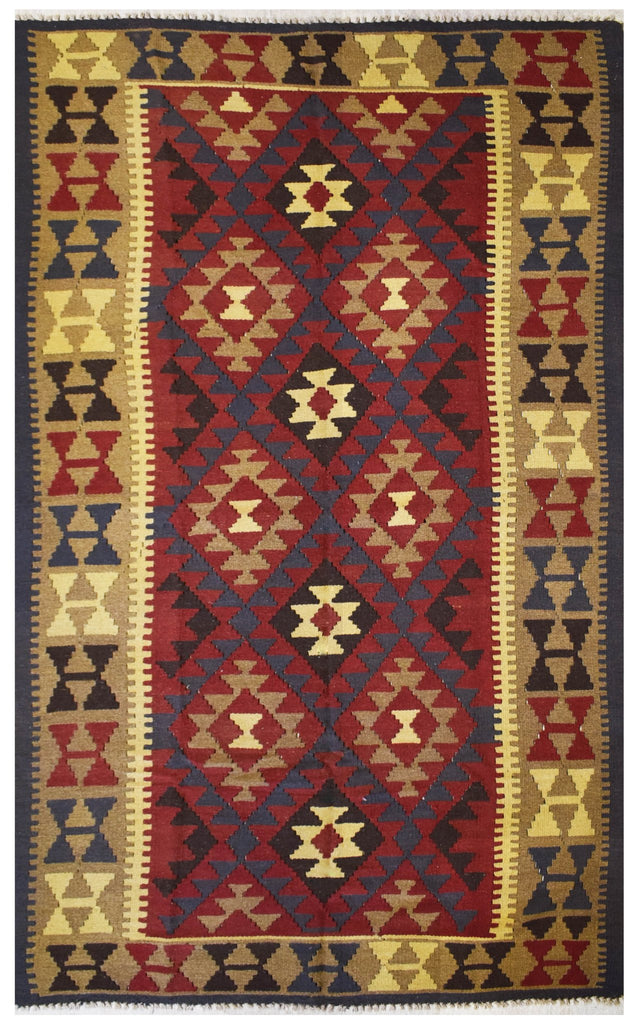 Handmade Afghan Maimana Kilim | 249 x 149 cm | 8'1" x 4'8" - Najaf Rugs & Textile
