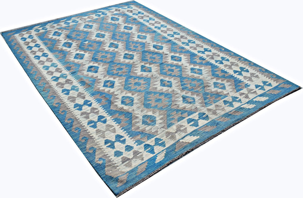 Handmade Afghan Maimana Kilim | 249 x 174 cm | 8'2" x 5'9" - Najaf Rugs & Textile