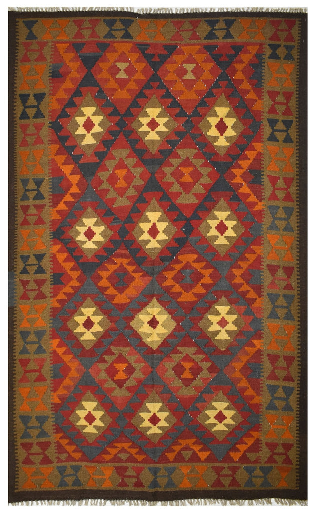 Handmade Afghan Maimana Kilim | 250 x 158 cm | 8'2" x 5'7" - Najaf Rugs & Textile