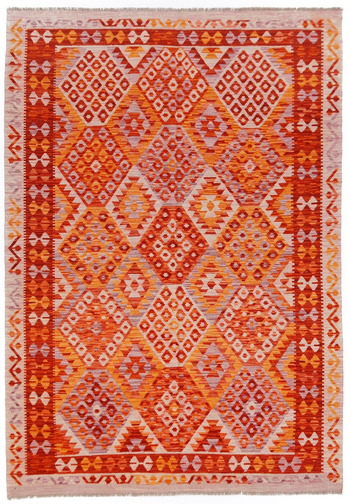 Handmade Afghan Maimana Kilim | 252 x 184 cm | 8'4" x 6'1" - Najaf Rugs & Textile