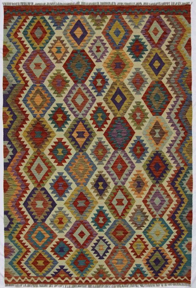Handmade Afghan Maimana Kilim | 253 x 170 cm | 8'3" x 5'5" - Najaf Rugs & Textile