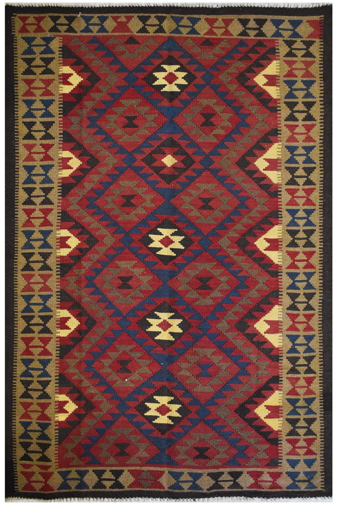 Handmade Afghan Maimana Kilim | 254 x 160 cm | 8'3" x 5'2" - Najaf Rugs & Textile
