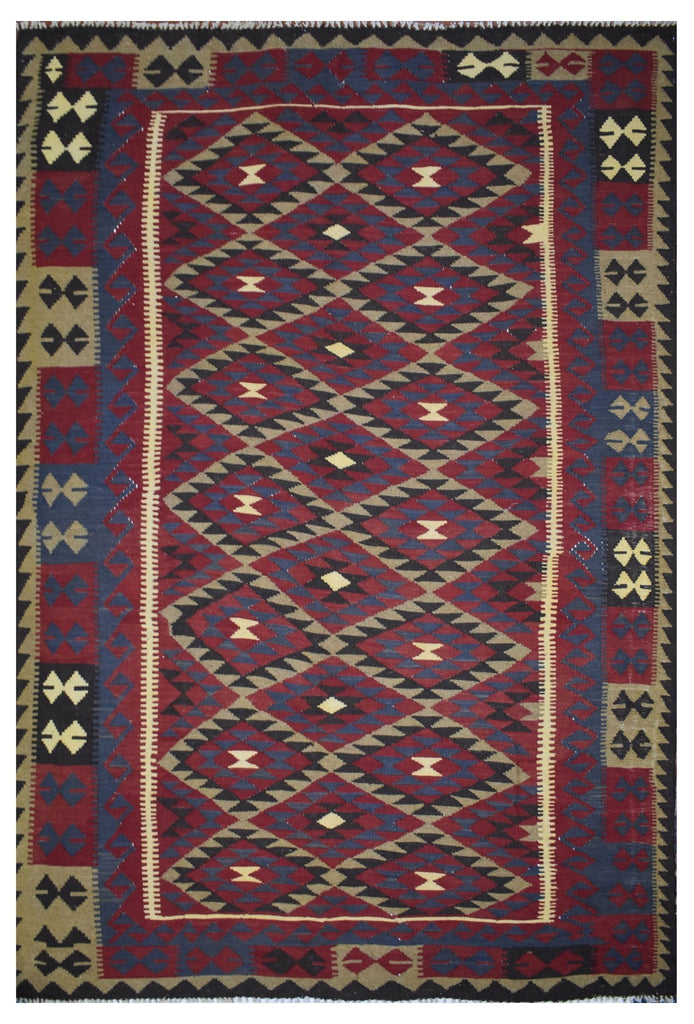 Handmade Afghan Maimana Kilim | 280 x 220 cm | 9'8" x 7'2" - Najaf Rugs & Textile