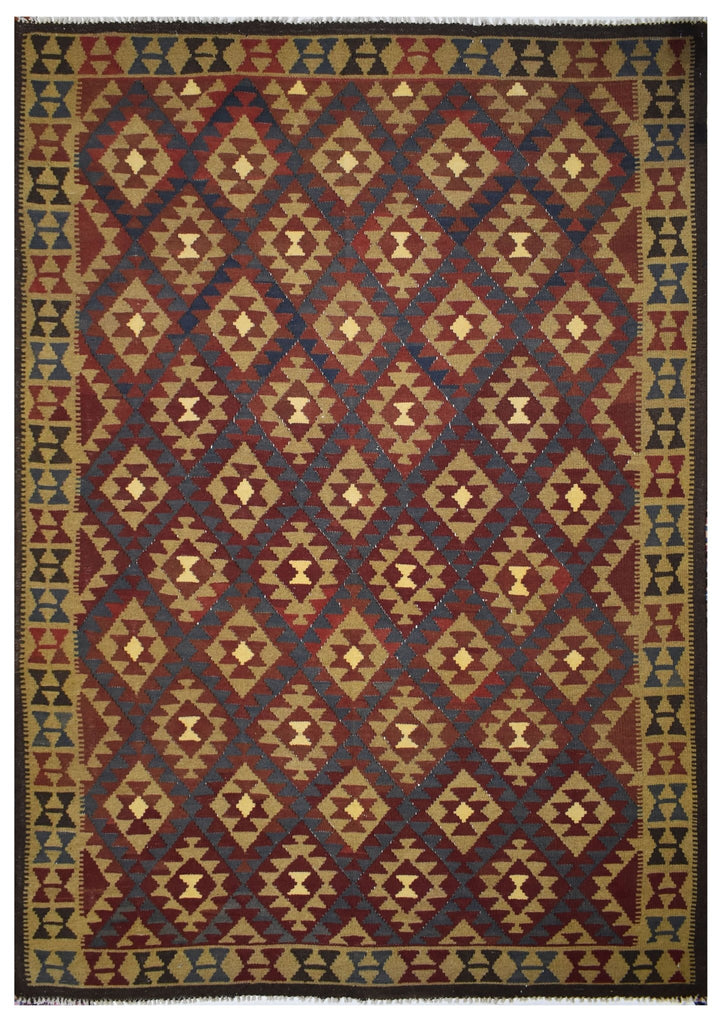 Handmade Afghan Maimana Kilim | 285 x 206 cm | 9'3" x 6'7" - Najaf Rugs & Textile
