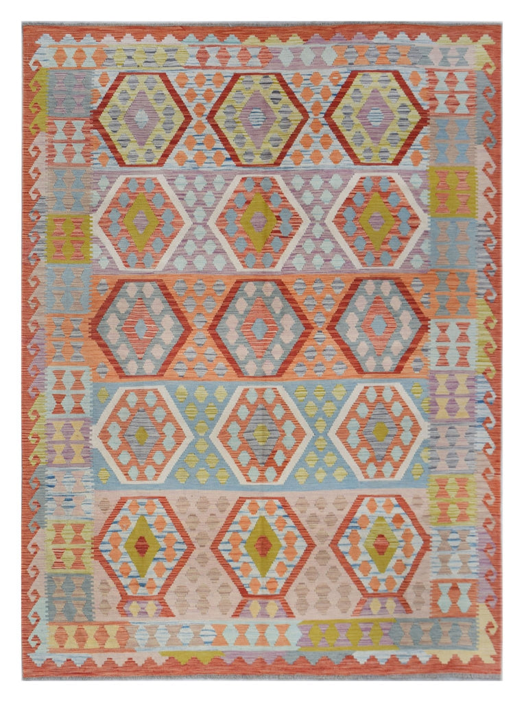Handmade Afghan Maimana Kilim | 287 x 203 cm | 9'7" x 6'9" - Najaf Rugs & Textile