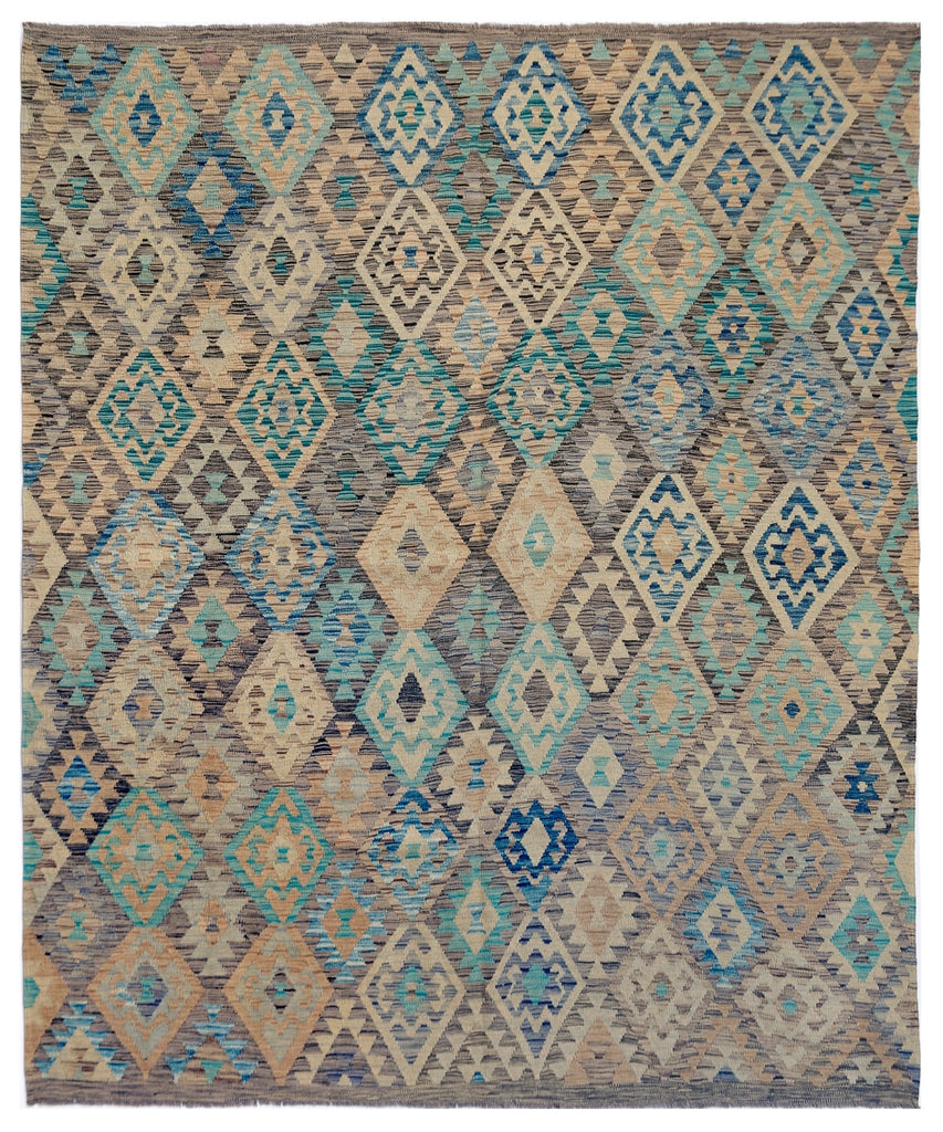 Handmade Afghan Maimana Kilim | 288 x 258 cm | 9'6" x 8'6" - Najaf Rugs & Textile