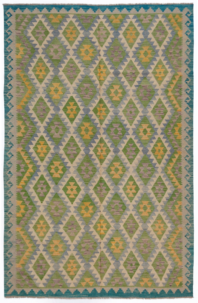 Handmade Afghan Maimana Kilim | 289 x 202 cm | 9'6" x 6'8" - Najaf Rugs & Textile