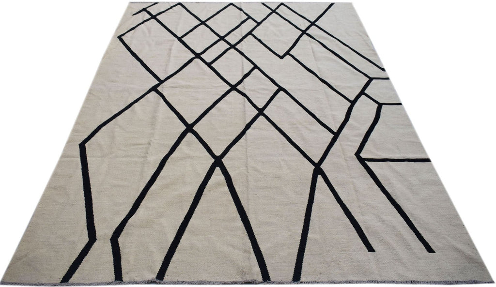 Handmade Afghan Maimana Kilim | 289 x 218 cm | 9'6" x 7'2" - Najaf Rugs & Textile