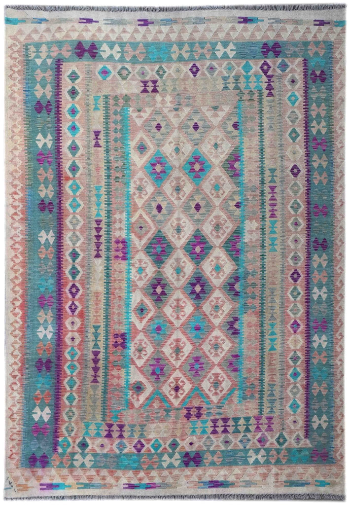 Handmade Afghan Maimana Kilim | 290 x 206 cm | 9'5" x 6'7" - Najaf Rugs & Textile