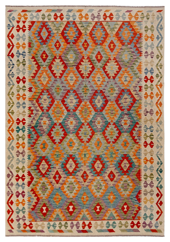 Handmade Afghan Maimana Kilim | 290 x 207 cm | 9'7" x 6'10" - Najaf Rugs & Textile