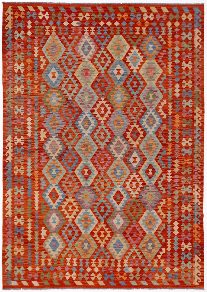Handmade Afghan Maimana Kilim | 290 x 216 cm | 9'7" x 7'1" - Najaf Rugs & Textile