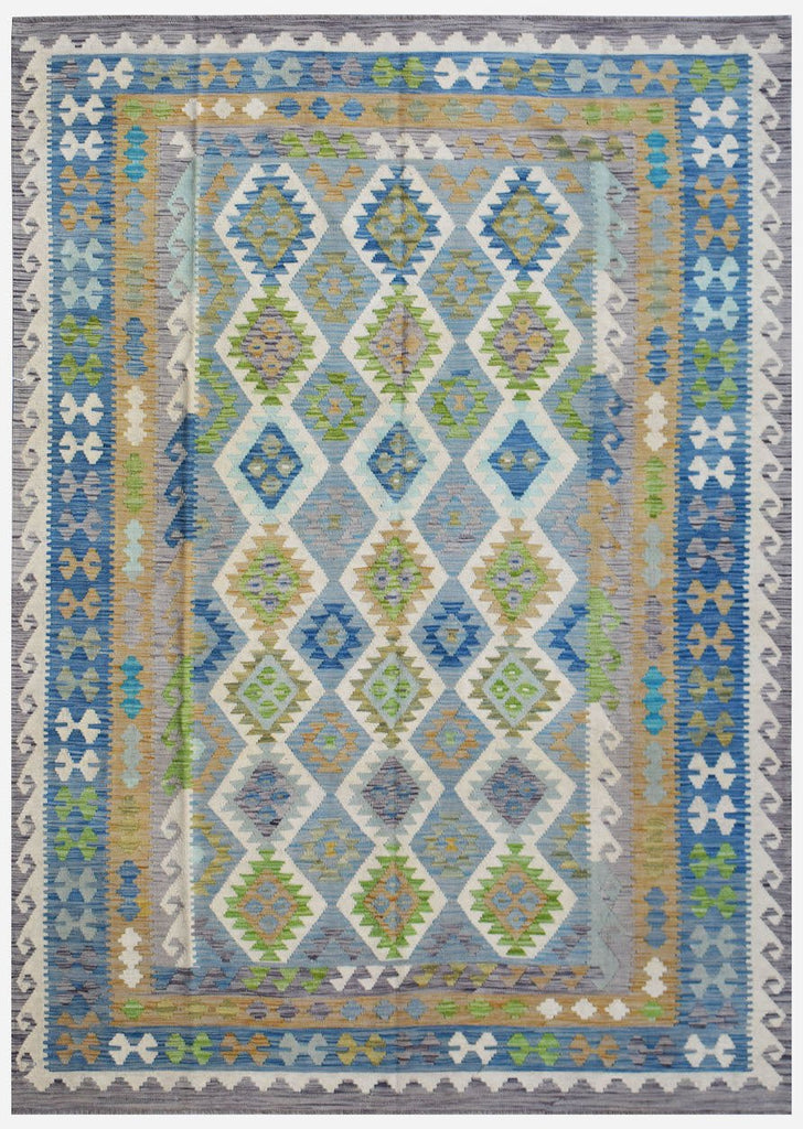 Handmade Afghan Maimana Kilim | 291 x 213 cm | 9'7" x 7' - Najaf Rugs & Textile