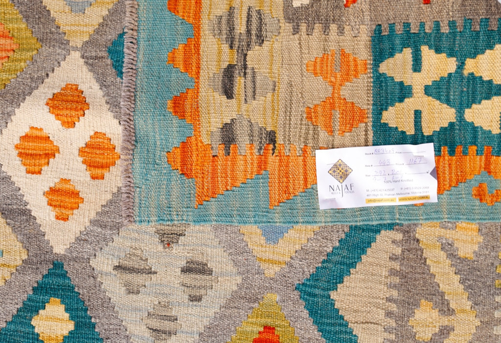 Handmade Afghan Maimana Kilim | 292 x 201 cm | 9'7" x 6'7" - Najaf Rugs & Textile