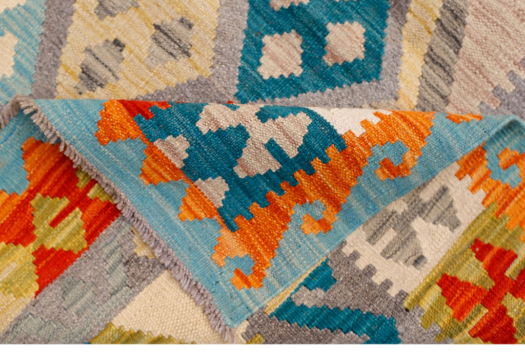 Handmade Afghan Maimana Kilim | 292 x 201 cm | 9'7" x 6'7" - Najaf Rugs & Textile